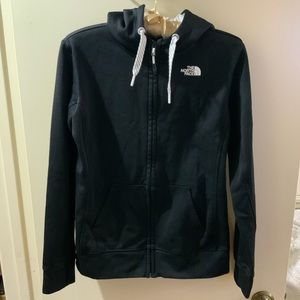 The North Face Jacket Womens Small Black Full Zip With Hoodie